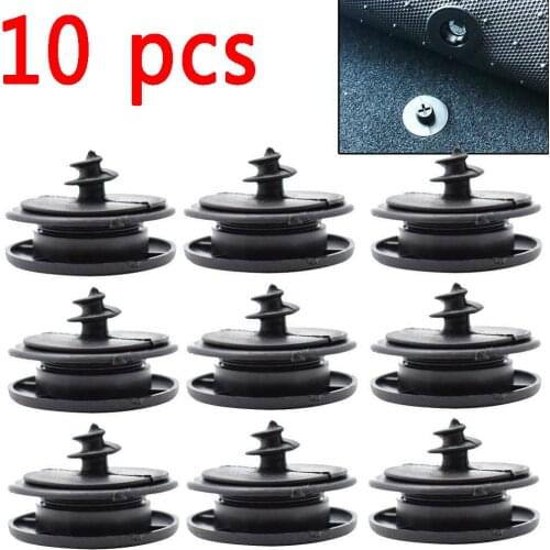 10Sets Universal Black Car Floor Mat Clips Retention Holders Grips Carpet Fixing Clamps Buckles Anti Skid Retainer Resistant