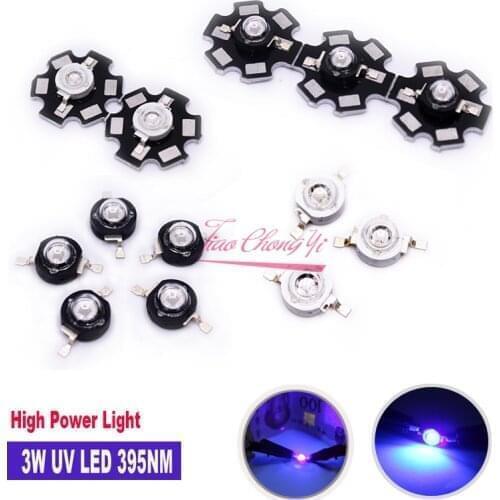 2021New 3W UV Purple LED Ultraviolet Bulbs Lamp 395nm 700mA High Power Light light-emitting High Power Light