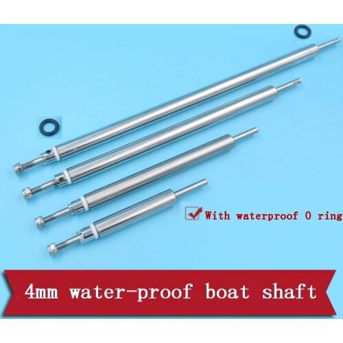4mm Stainless Steel Waterproof Transmission Shaft with Rubber Ring 10mm Bushing Shaft Sleeve for DIY RC Boat Model Pull Net Ship
