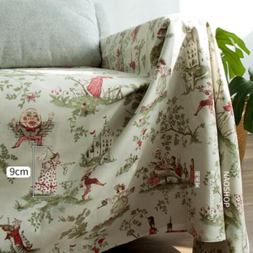 50cm*150cm/Piece,Retro Garden 100% Cotton Thickened Canvas Cloth,Tablecloth,Curtain,Sofa,Handbag Fabric,DIY Handmade Material