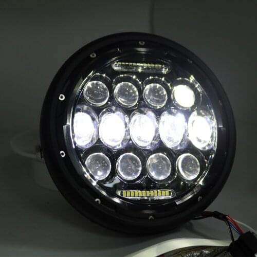 7" Motorcycle Headlamp With DRL Led Headlight 7 Inch Housing Bucket Trim Ring For Dyna ,Iron 883 Honda Yamaha KAWASAK