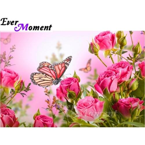 Ever Moment Diamond Painting Flower Mosaic Decoration For Home Full Square Diamond Embroidery Cross Stitch Handmade ASF1562