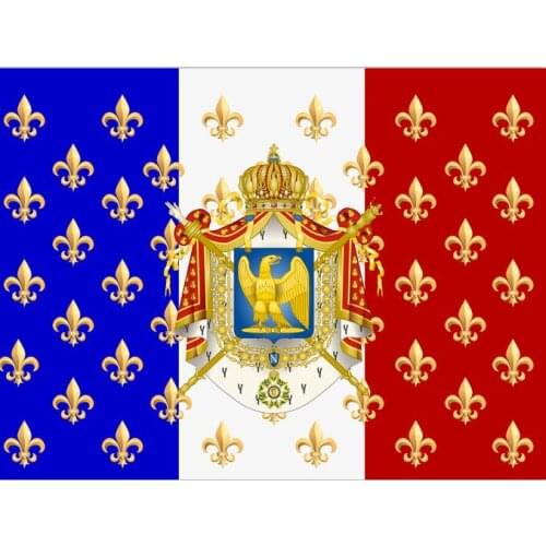 Free shipping xvggdg Royal Standard Napoleon France Flag Polyester Banner Custom flag