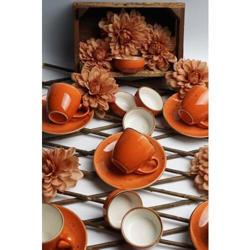 Elegant Porcelain Coffee Cup Set of 18 Luxury Cup and Saucers Plate Set High Quality Turkish Coffee Espresso Tea Cup with Saucer