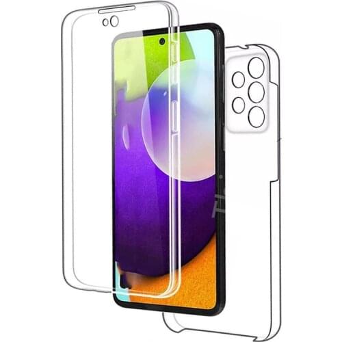 360 Full Body PC+Silicone Case for Samsung A12 A02S A41 A40 A31 A21s Double Clear Cover Galaxy A32 A52 A72 A42 A01 Core A11 Capa