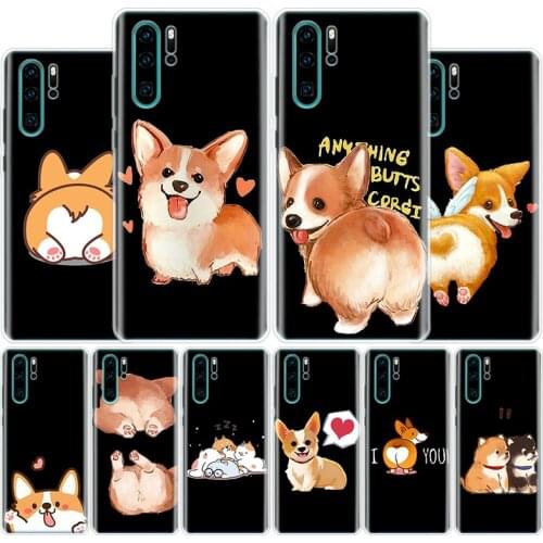 Cartoon Dog Ass Super Cute Corgi Cover Phone Case For Huawei Honor 10 9 20 Lite 9X 8X 8S 8A 7X 7A Pro Y5 Y6 Y7 Y9 2019 Y9S 10i20