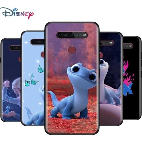 Black Soft Bruni Frozen 2 For LG K92 K62 K52 K42 K31 K22 K71 K61 K51S K41S K30 K20 G8 G8S G8X ThinQ Phone Case