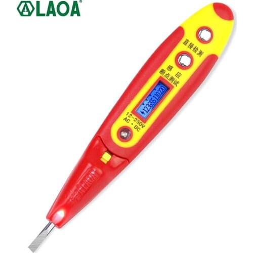 LAOA Electrical Pen Tester Multifunction Digital Display Electroprobe AC/DC LCD Voltage Tester Electroprobe Free Shipping