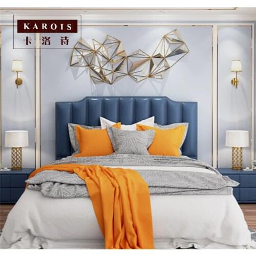 Karois 19 American-style Simple Modern Light Luxury Double Small Apartment Flush Edge Soft Foreskin Bed