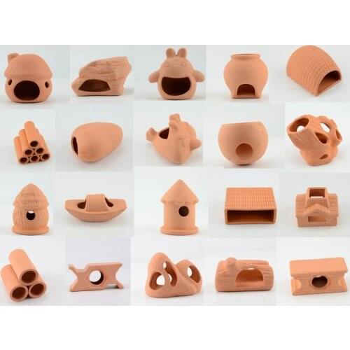 Crystal shrimp Ceramic Pipe Pleco Breeding Cave Stone Aquarium Fish Tank Decoration Porcelain Scenery Shaped Tank Hiding Hole