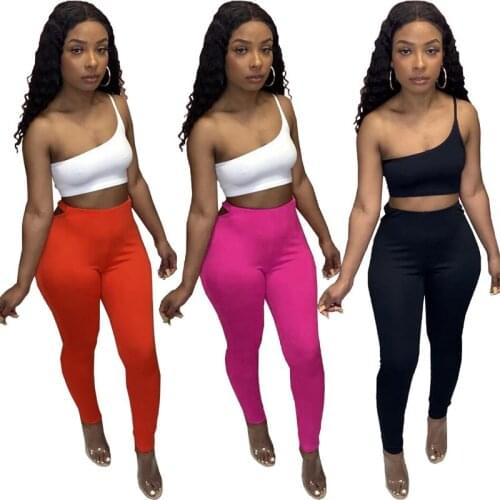 Leggings Autumn Clothing Solid Sexy Skinny Low Waist Sports Fitness Pants Women Club Outfits Streetwear Y2k Wholesale Items
