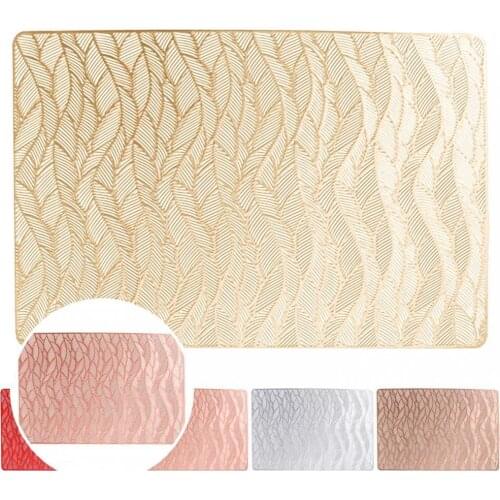 Lightweight Practical Bronzing Heat Insulation Coffee Placemat Widely Applied Western Placemat Exquisite for Plate