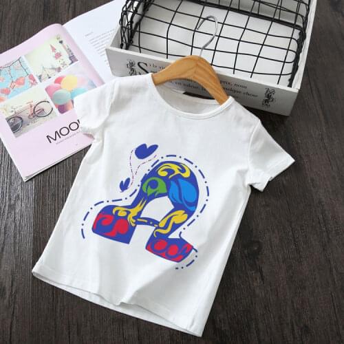 Cute Infant Kids Baby Girls Boys Tee Shirts Short Sleeve Letter Print Shirts Casual Girl Summer Tops Clothing Novelty Crew Neck