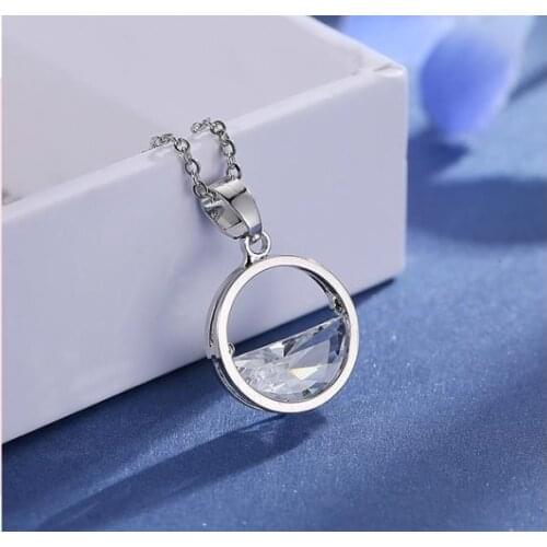 Fashion Boho Silver Color Round Necklaces Pendants Collares Kolye Femme Choker Necklace For Women Jewelry Gift