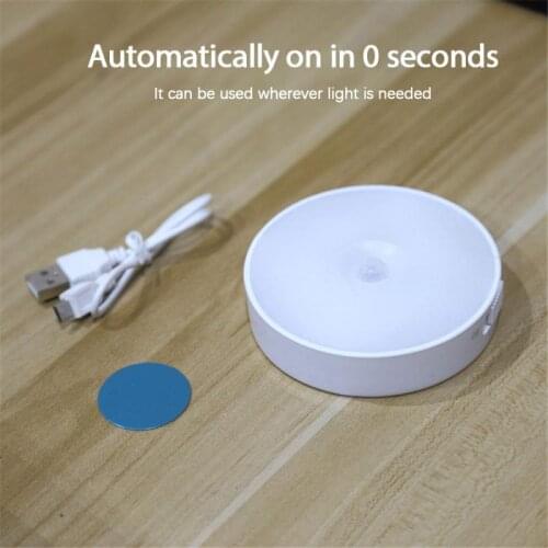 1pcs 6 LEDs Stair Lamp PIR Motion Sensor Night Light Auto On/Off For Bedroom Stairs Cabinet Wardrobe Wireless USB Wall Lamp