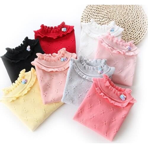 2020 New Autumn And Winter Girls' Sweaters Cotton Sweaters Fashion Children Clothing 2-14years Child Cotton Sweaters