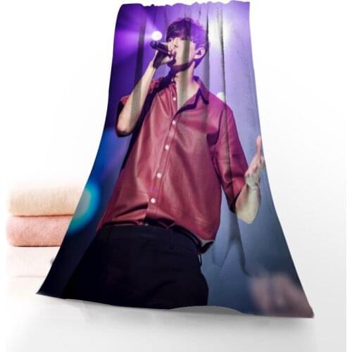 New Custom Dimash Towel Printed Cotton Face/Bath Towels Microfiber Fabric For Kids Men Women Shower Towels 70X140cm