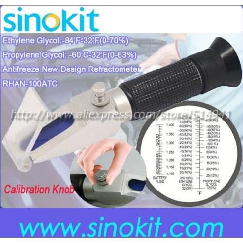 New design with Calibration knob antifreeze battery refractometer - RHAN-100ATC