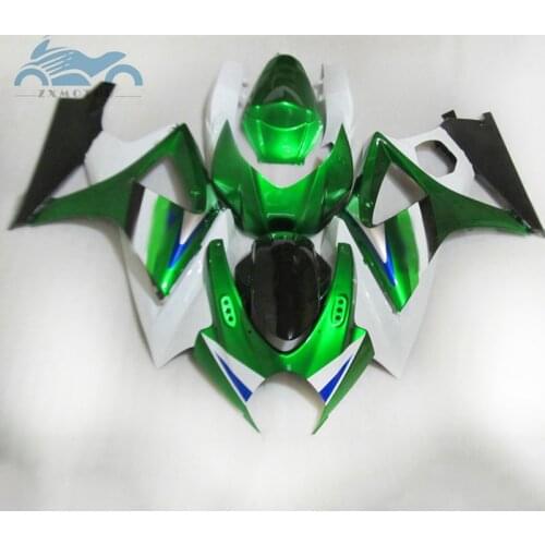 Upgrade Motorcycle Fairing kits for SUZUKI GSXR 1000 2007 2008 K7 plastic sport fairings kit 07 08 GSXR1000 green white parts