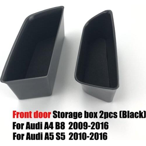 1pair Car Organizer for Audi A4 B8 A5 S5 Q5 Door Handle Armrest Storage Box Container Holder Tray Accessories Car Styling
