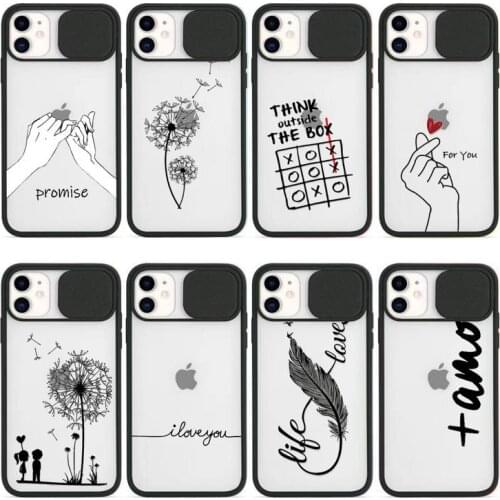 Dandelion Feather Text Phone Case Transparent for iPhone 7 8 11 12 se 2020 mini pro X XS XR MAX Plus