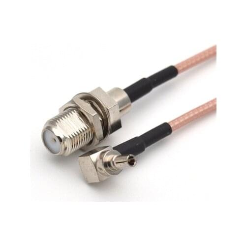 F Type Female Jack To CRC9 Male Right Angle RG316 Pigtail Cable 15cm For HUAWEI Modem