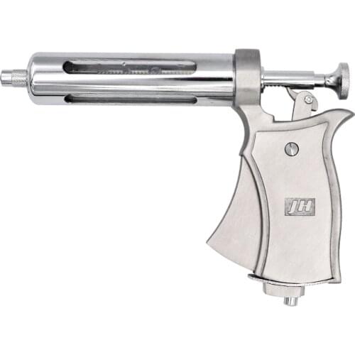 Adjustable Animal Syringe Semi Automatic Metal 50Ml Continuous Vaccine Injection Injector Horse Sheep Cattle Pig Veterinary