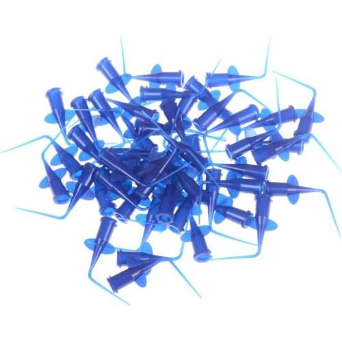 Dentist Materials Tool 50PCS Blue Disposable Dental Irrigation Syringe Tip Calcium Hydroxide Paste Transport Head Conveyor