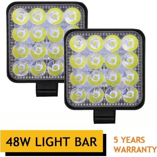 Barre de lumière Led 48w barre de Led 16barra Led lumière de voiture pour 4x4 barre de led offroad SUV ATV tracteur bateau
