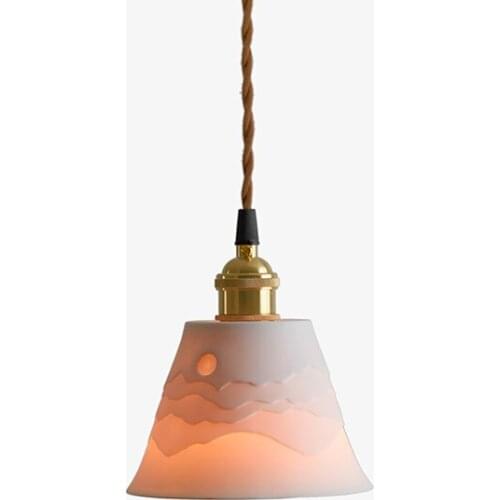 Vintage Light Hanging Lamp Nordic Ceramics LED Pendant Light Fixtures Loft Decor Industrial Lamps Bedroom Metal Hanging Lights