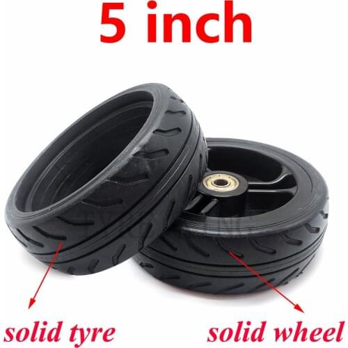 High quality 5 inch Solid tyre Fast wheel F0,jackhot,Nes carbon fiber scooter 5 inch solid wheel