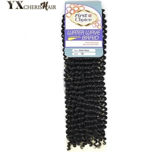 YXCHERISHAIR (1-5pcs/lot) Freetress Crochet Braids Synthetic Braiding Curly Hair Extensions Natural Black Pre Loop Island Twist