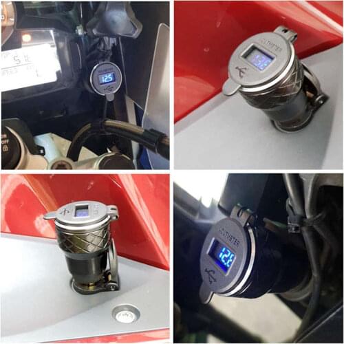 Aluminum Alloy Quick Charge 3.0 Dual Motorcycle Usb Charger For Bmw Motorcycle Charger For Triumph Tiger Ducati Cigarette Ligh