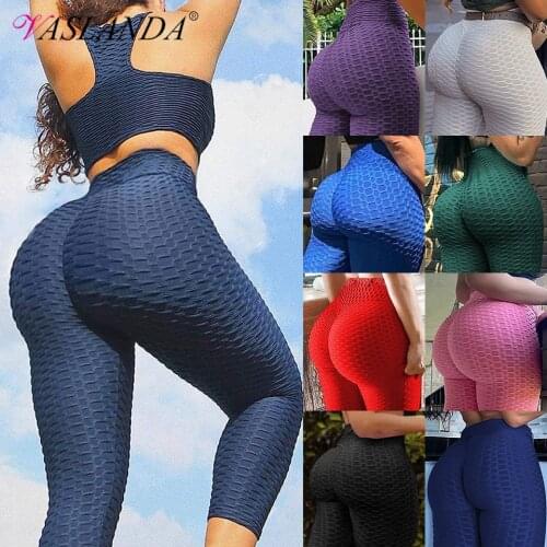 Women Leggings Sports Pants Scrunch Butt Lift Workout Seamless Leggings Gym Clothing Fitness Textured Tights Running Sportswear
