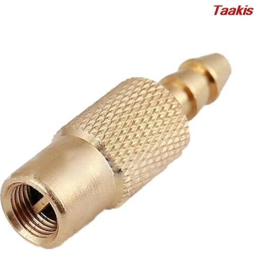 1 x Car Tire Inflator Valve Connector Clamp Joint Connector Adapter Car 6mm Brass Tire Valve Joint Inflator Pump Valve Brass