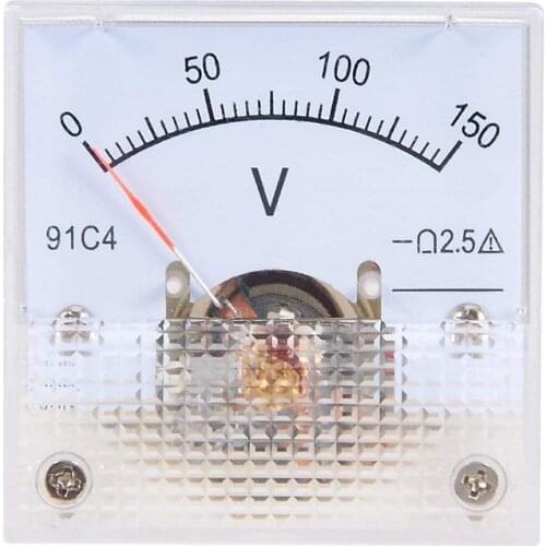 1PC 91C4 5V 10V 15V 20V 30V 50V 100V 150V 250V DC Voltage Meter Mechanical Voltmeter