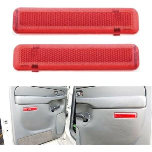 2 Pieces Car Rear Door Panel Reflector Replacement Left And Right Side Door Trim Reflector Suitable For Chevrolet GMC Truck SUV