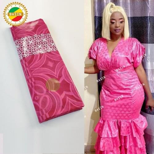 2021 High Quality African Bazin Riche Getzner Senegal Top Class Nigerian Indian Women Wedding Dresses Bazin Riche Lace Fabrics