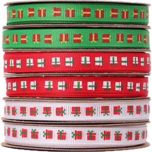 22m Christmas Ribbon 10mm Multi Craft Supplies Party Gift Ribbon Colorful Xmas New Year Party Decorations