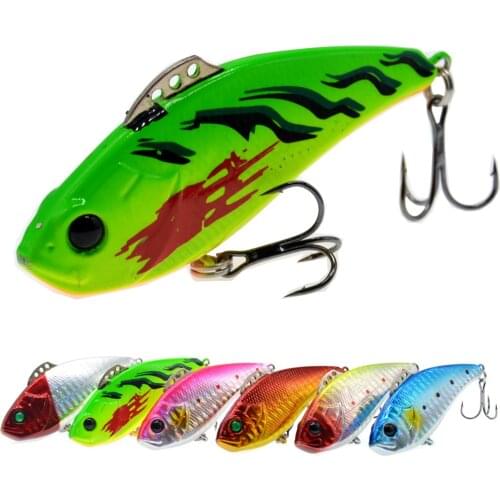 7.2cm/19g Winter Hard Fishing Lure VIB Rattlin Hook Fishing Sinking Vibra Rattlin Hooktion Lures Crank Baits
