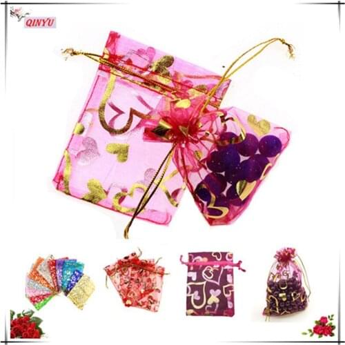 9x12cm Organza Bags100pcs Gauze Element Jewelry Candy Gift Packaging Bags Wedding decoration Christmas Gift Pouches Bag 6zsh324