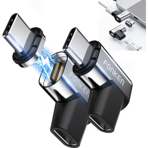 USB Type C 100W USB Device Adapter Magnetic USB C To Type C Converter PD Fast Charging Data Transmision 24Pin 10Gbs Connector