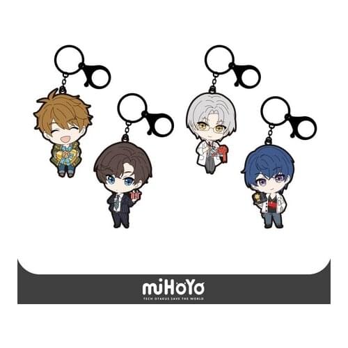 Anime Cosplay Tears of Themis Vilhelm Libra Marius Raven Soft Rubber Keychain Q Version Pendant Desk Decor Keyrings Xmas Gifts