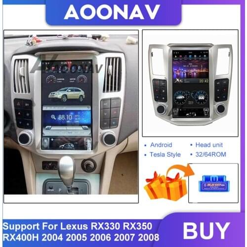 Tesla style Touch Screen Car Multimedia audio Player GPS Navigation for-Lexus RX330 RX350 RX400H 2004-2008 Auto radio stereo