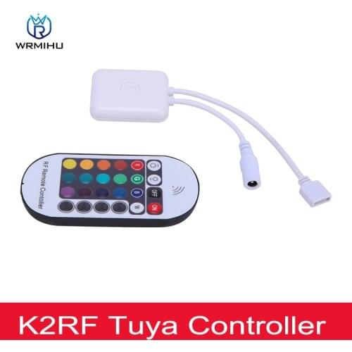 DC12V K2RF Wireless TUYA Controller Uses PC Fireproof Material Alex Google Home Voice Control For 5050 RGB Light Strip