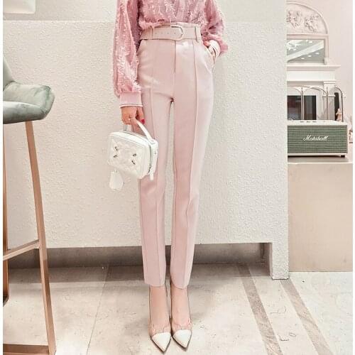 Summer Fashion Office lady casual pants elegant Female high waist Feet Harem pants women Suit pants new wild Work Slim trousers