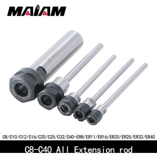 C6 C8 C10 C12 C16 C20 C25 C32 ER8 ER11 ER16 ER20 ER25 ER32 60L 100L 150L Collet Chuck Holder CNC Milling Lengthen Tool carrier
