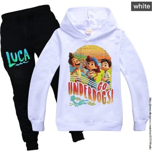 Kids New movie Luca Hoodies Boys Girls Clothes Sweatshirt Long Sleeve Hooded Shirt Cotton Coat Autumn Jacket for Children Sets