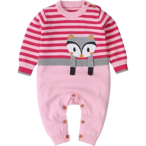 Baby Rompers Knitted Autumn Winter Newborn Unisex Jumpsuits Outfits Warm Infant Boys Girls One Pieces Overalls Clothes