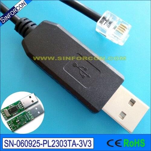 Support win8 pl2303ta usb uart ttl rj11 rj12 rj9 rj45 cable usb2ttl serial adapter cable